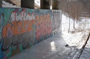 Graffiti and ice