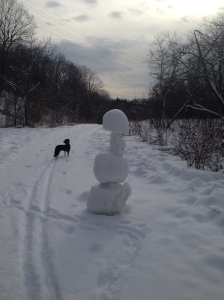 Snow man with dog 2